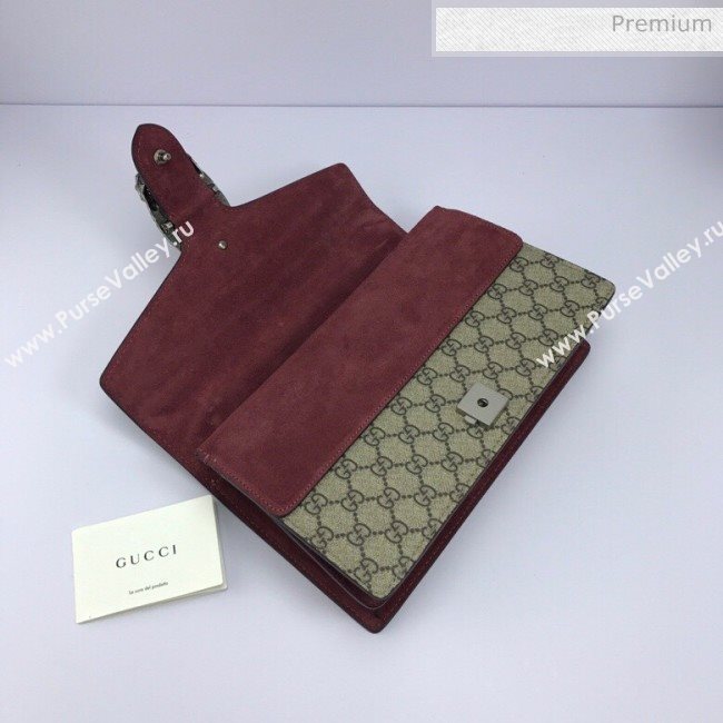 Gucci Dionysus GG Canvas Small Shoulder Bag 400249 Burgundy (DLH-20031131)