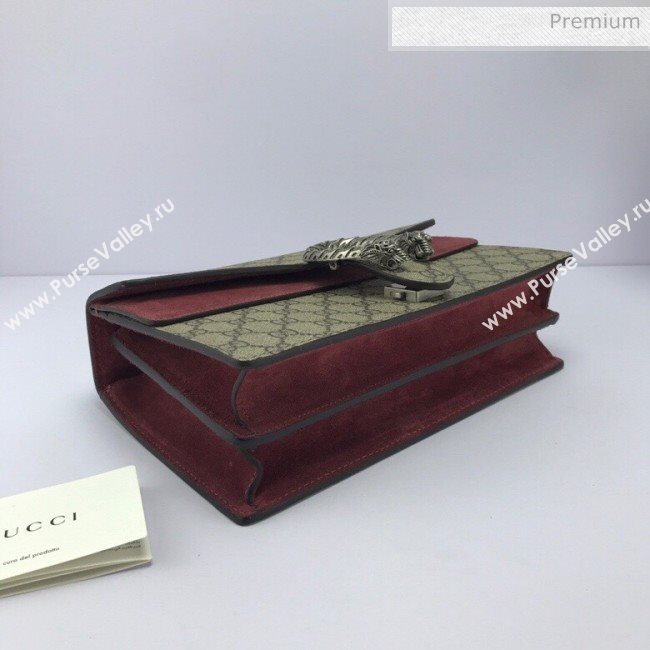 Gucci Dionysus GG Canvas Small Shoulder Bag 400249 Burgundy (DLH-20031131)