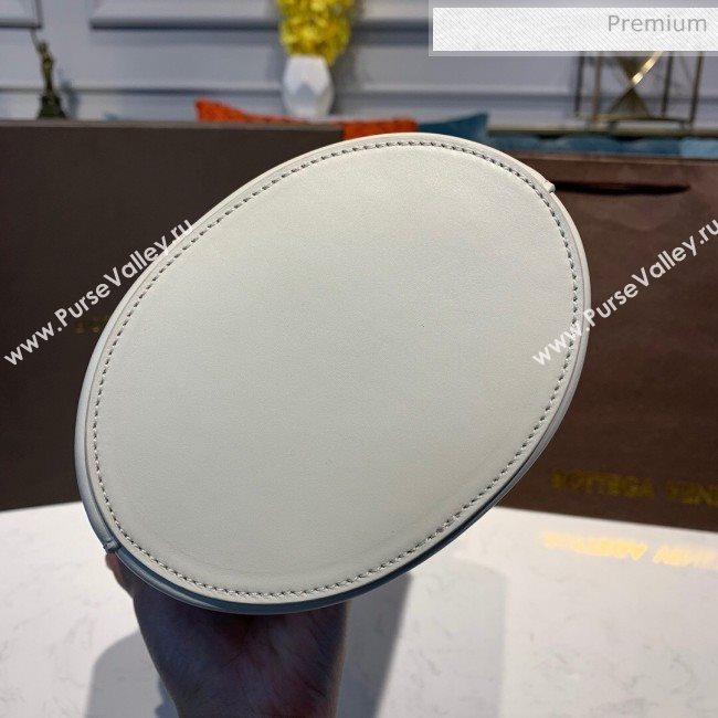 Bottega Veneta Smooth Leather Mini Basket Tote Bag White 2020 (MS-20031136)