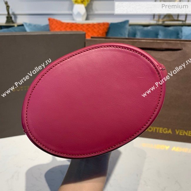 Bottega Veneta Smooth Leather Mini Basket Tote Bag Red 2020 (MS-20031135)