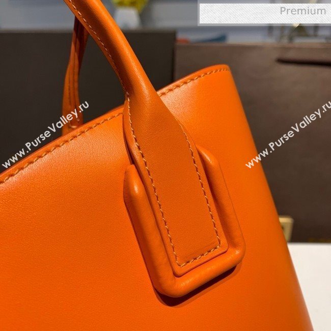 Bottega Veneta Smooth Leather Mini Basket Tote Bag Orange 2020 (MS-20031132)