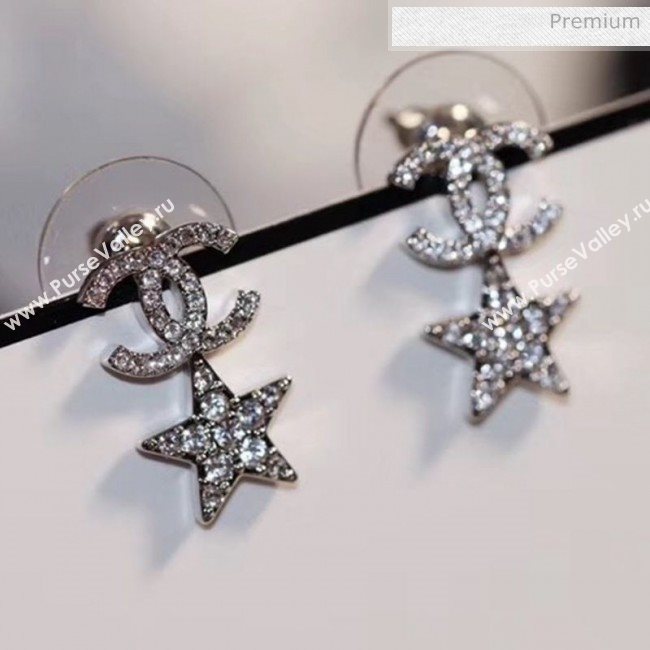 Chanel Crystal CC Star Short Earrings 2020 (YF-20031202)