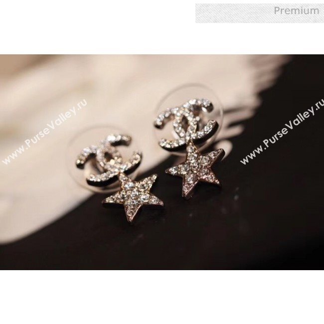 Chanel Crystal CC Star Short Earrings 2020 (YF-20031202)