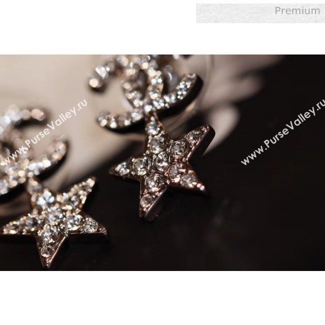 Chanel Crystal CC Star Short Earrings 2020 (YF-20031202)