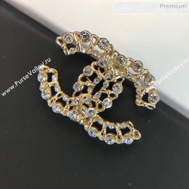 Chanel Chain Crystal CC Stud Earrings 01 2020 (YF-20031204)