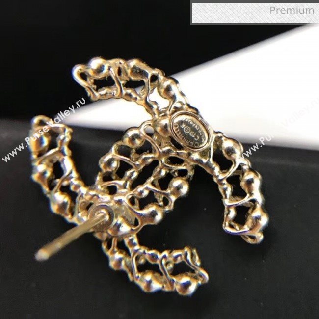 Chanel Chain Crystal CC Stud Earrings 01 2020 (YF-20031204)