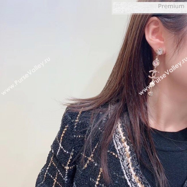Chanel Colored Crystal Long Earrings 2020 (YF-20031205)