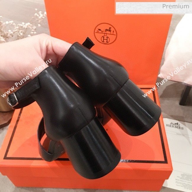 Hermes Villa Calfskin Sandals Black 2020 (KL-20031305)