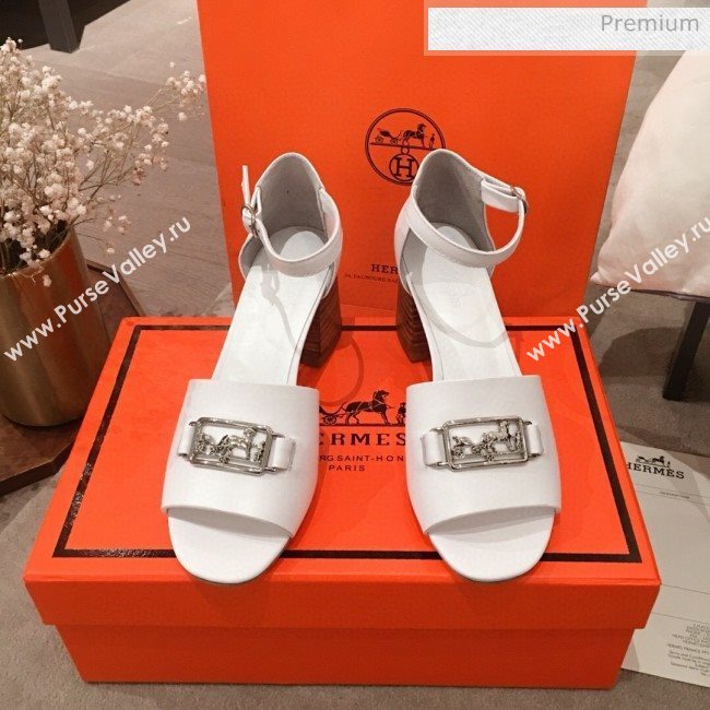 Hermes Villa Calfskin Sandals White 2020 (KL-20031306)