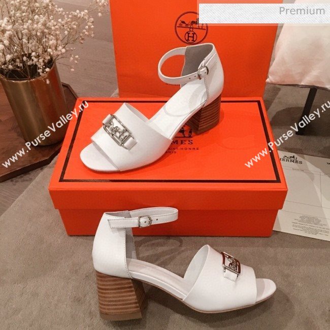 Hermes Villa Calfskin Sandals White 2020 (KL-20031306)