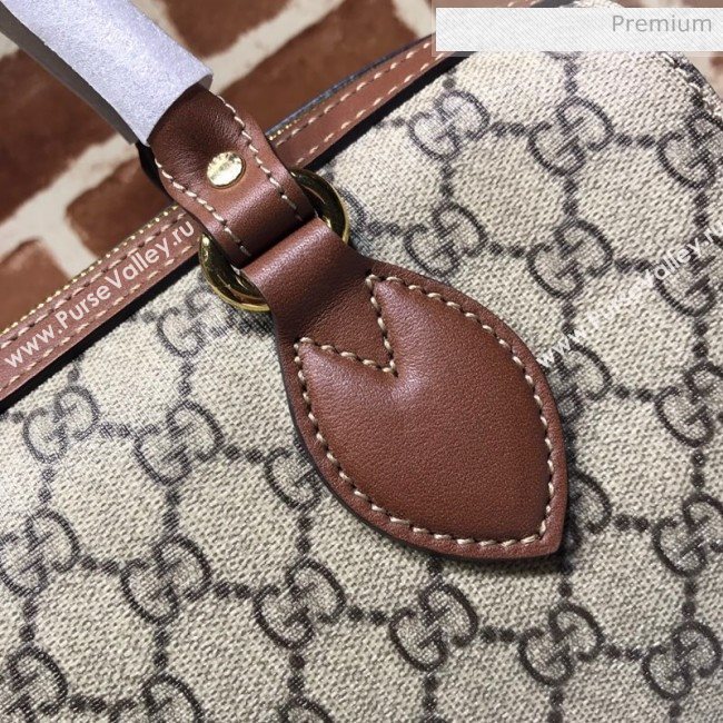 Gucci GG Canvas Boston Bag 409529 Brown Leather  (DLH-200313026)