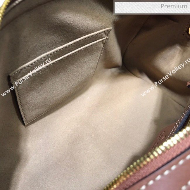 Gucci GG Canvas Boston Bag 409529 Brown Leather  (DLH-200313026)