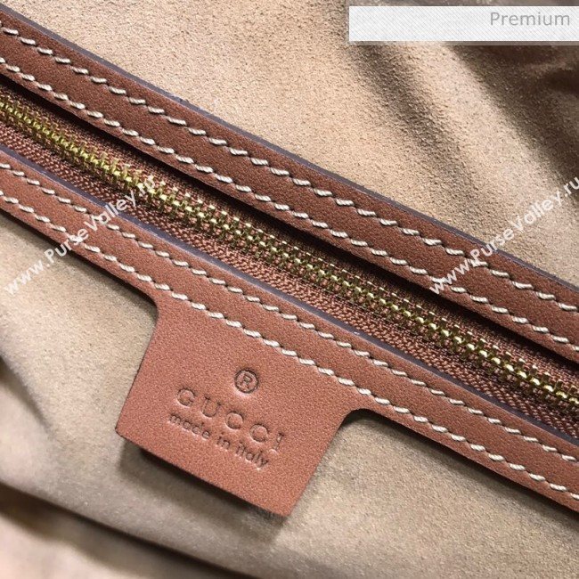 Gucci GG Canvas Boston Bag 409529 Brown Leather  (DLH-200313026)