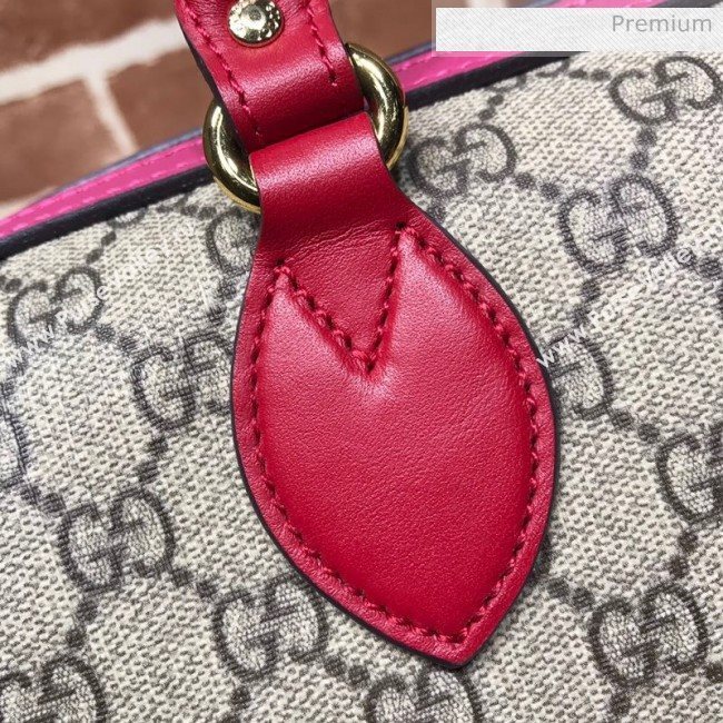 Gucci GG Canvas Boston Bag 409529 Pink Leather  (DLH-200313027)