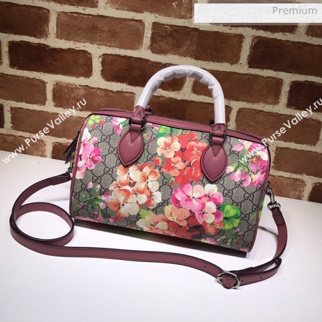 Gucci GG Canvas Flower Boston Bag 409529 Red (DLH-200313028)