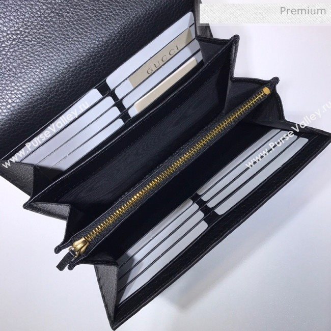 Gucci GG Marmonet Leather Mini Chain Bag 401232 Black (DLH-200313029)