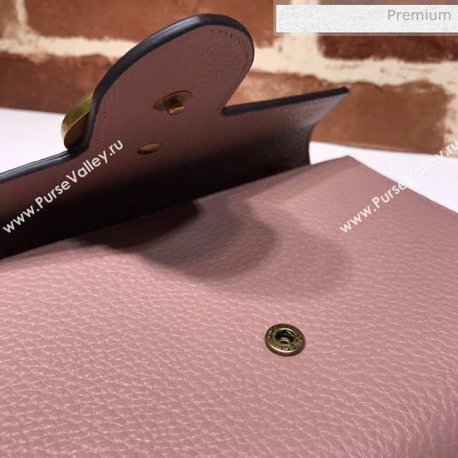 Gucci GG Marmonet Leather Mini Chain Bag 401232 Pink (DLH-200313030)