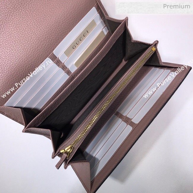 Gucci GG Marmonet Leather Mini Chain Bag 401232 Pink (DLH-200313030)