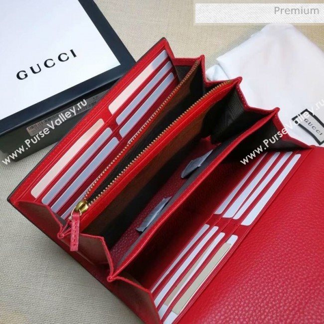 Gucci GG Marmonet Leather Mini Chain Bag 401232 Red (DLH-200313034)