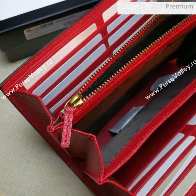 Gucci GG Marmonet Leather Mini Chain Bag 401232 Red (DLH-200313034)