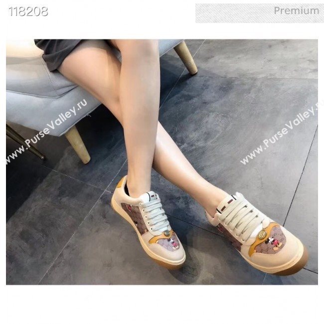 Gucci Screener GG Leather Gucci x Disney Sneakers Yellow 2020 (DN-20031104)