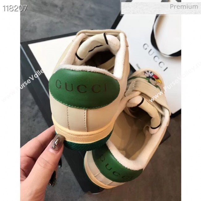 Gucci Screener GG Leather Gucci x Disney Sneakers Green 2020 (DN-20031105)