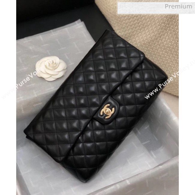 Chanel Quilted Lambskin Flap Clutch A57650 Black 2019 (YD-20031107)