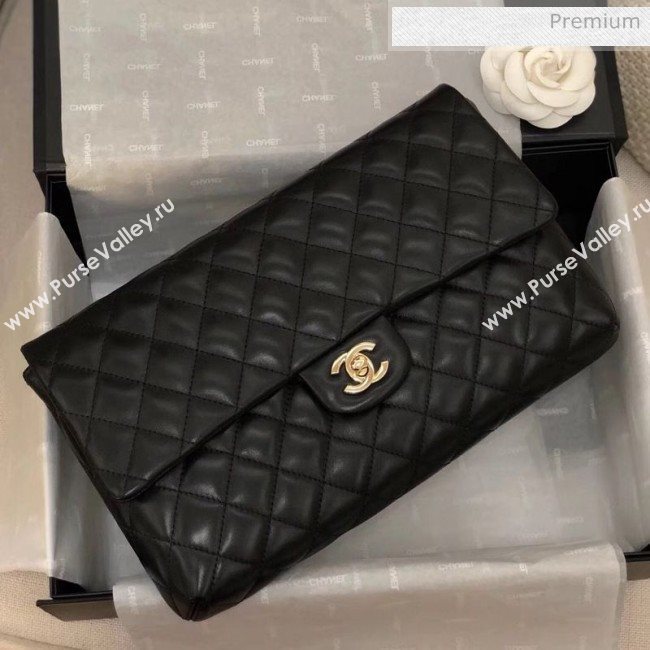 Chanel Quilted Lambskin Flap Clutch A57650 Black 2019 (YD-20031107)