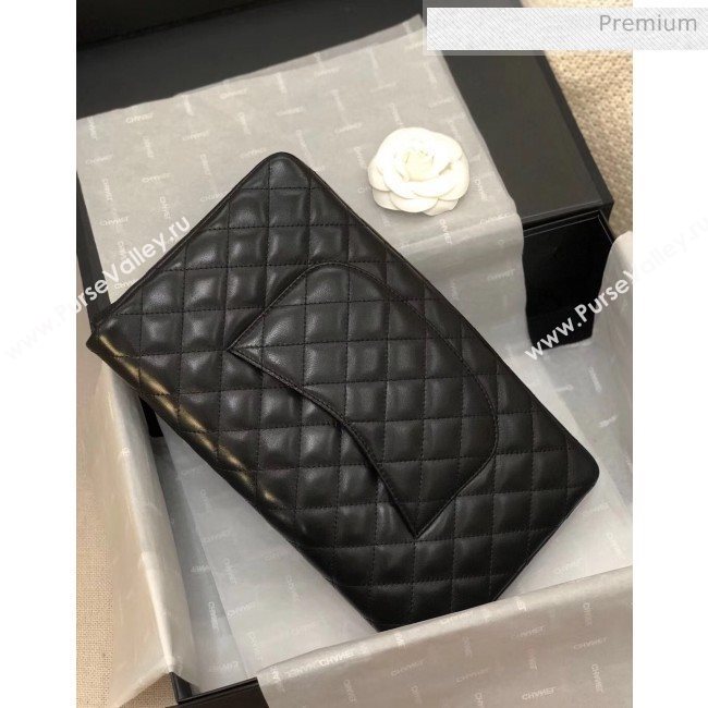 Chanel Quilted Lambskin Flap Clutch A57650 Black 2019 (YD-20031107)