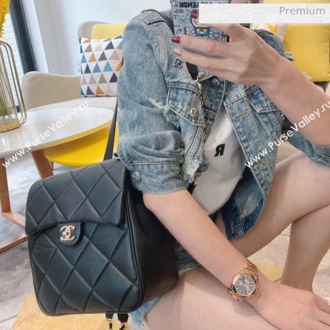 Chanel Quilted Lambskin Backpack AS1116 Black 2020 (KS-20031108)