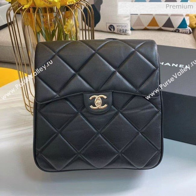 Chanel Quilted Lambskin Backpack AS1116 Black 2020 (KS-20031108)
