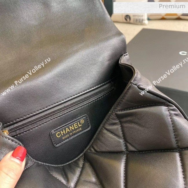Chanel Quilted Lambskin Backpack AS1116 Black 2020 (KS-20031108)