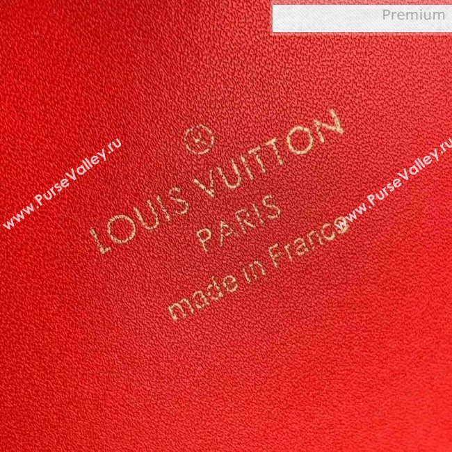 Louis Vuitton Flower Chain Wallet WOC in Damier Monogram Denim Canvas M69036 Blue/Red 2020 (KI-20031109)