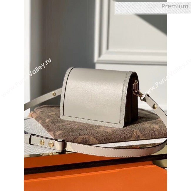 Louis Vuitton Dauphine Mini Smooth Leather Shoulder Bag M55837 Grey 2020 (KI-20031112)