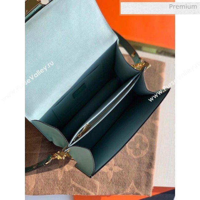 Louis Vuitton Dauphine MM Smooth Leather Shoulder Bag M55735 Blue 2020 (KI-20031114)