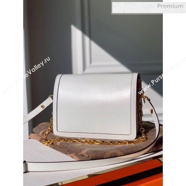 Louis Vuitton Dauphine MM Smooth Leather Shoulder Bag M55735 White 2020 (KI-20031113)
