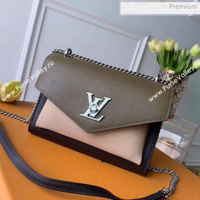 Louis Vuitton Mylockme BB Schoolbag Shaped Shoulder Bag M55522 Green/Beige/Black 2020 (KI-20031115)