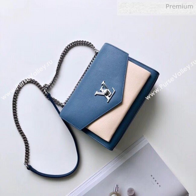 Louis Vuitton Mylockme BB Schoolbag Shaped Shoulder Bag M51418 Blue/Beige 2020 (KI-20031117)