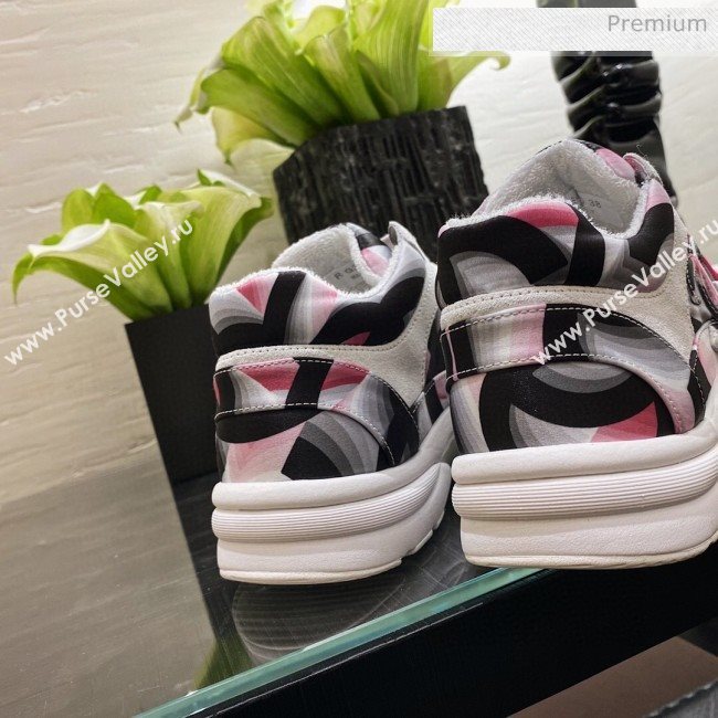 Chanel Colored Logo Print Sneakers G34360 Pink 2020 (XO-20031405)