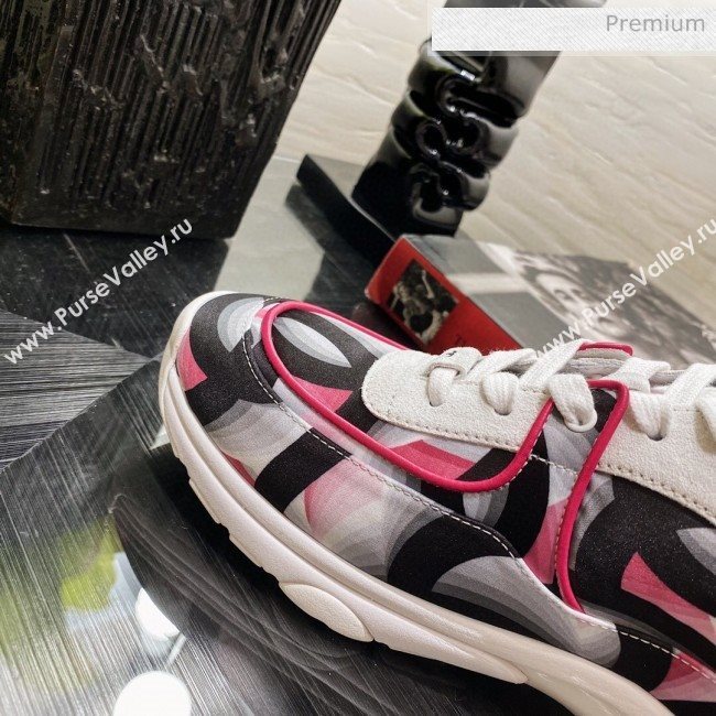 Chanel Colored Logo Print Sneakers G34360 Pink 2020 (XO-20031405)