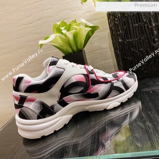 Chanel Colored Logo Print Sneakers G34360 Pink 2020 (XO-20031405)