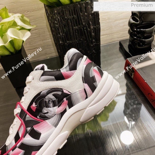 Chanel Colored Logo Print Sneakers G34360 Pink 2020 (XO-20031405)
