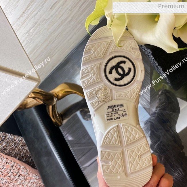 Chanel Colored Logo Print Sneakers G34360 Blue 2020 (XO-20031406)