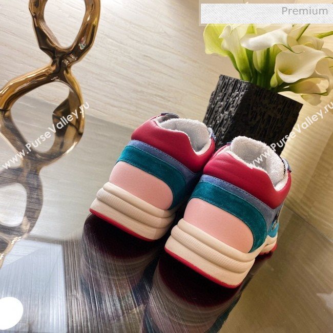 Chanel Fabric and Suede Calfskin Sneakers G34360 Blue 2020 (XO-20031401)