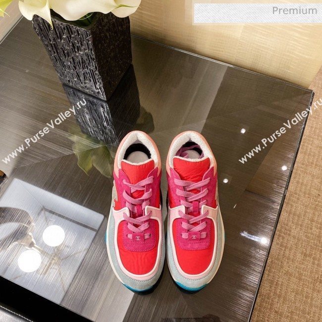 Chanel Fabric and Suede Calfskin Sneakers G34360 Orange 2020 (XO-20031403)