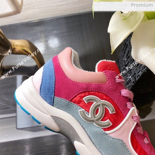 Chanel Fabric and Suede Calfskin Sneakers G34360 Orange 2020 (XO-20031403)