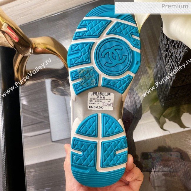 Chanel Fabric and Suede Calfskin Sneakers G34360 Orange 2020 (XO-20031403)