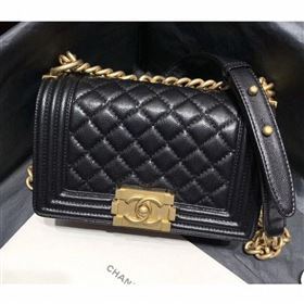 Chanel Original Quality small caviar Boy Bag black With Gold Hardware (SY-7101707)