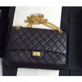 Chanel Original Quality 2.55 Reissue Size 227 calfskin Bag Black with gold hardware (shunyang-62)