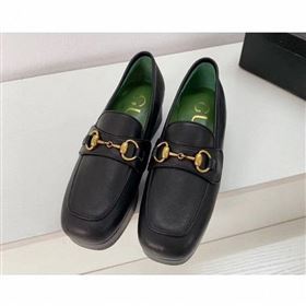 Gucci Heel 4.5cm Leather Platform Loafers with Horsebit black 2019 (xiaozhanggui-02)